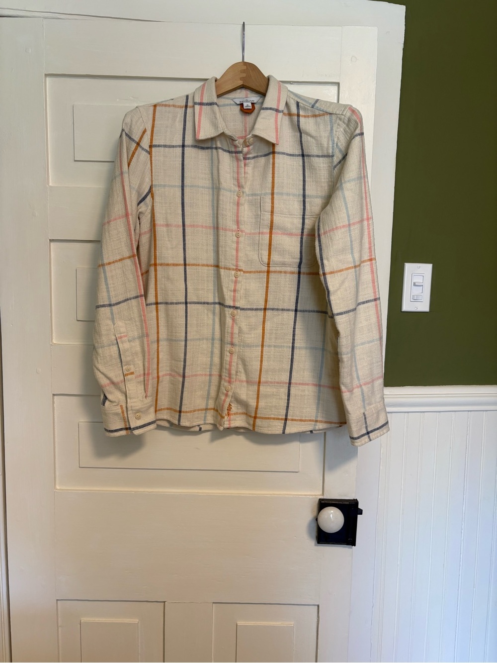 LL Bean Textured Flannel Top NWT